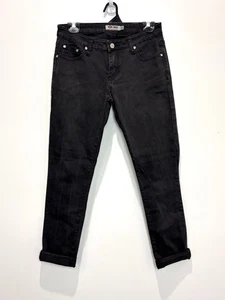 Stone Eagle Womens Jeans 10 W28 Black Low Rise Straight Leg Rolled Hem Vintage - Photo 1/15