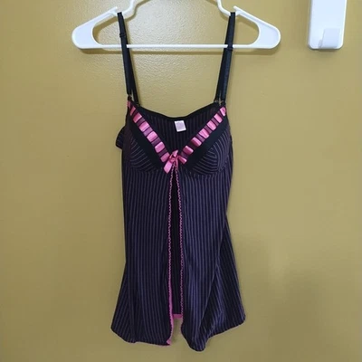Native Intimates Padded Black & Pink Cami 36B - Image 1 of 4