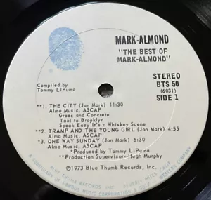 MARK ALMOND - The Best of: LP 1973 Blue Thumb BTS50 * RECORD ONLY * Vinyl * VG+ - Picture 1 of 4