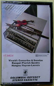 Vivaldi: Flute Concertos / Rampal, Baroque Ensemble of Paris (Cassette, CBS) NEW - Picture 1 of 2