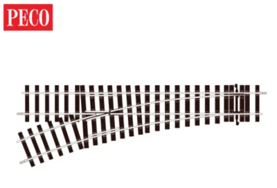 PECO ST-U751BH Setrack 'O' Gauge No.2 Radius Unifrog Turnout Left Hand - T48 - Image 1 of 4