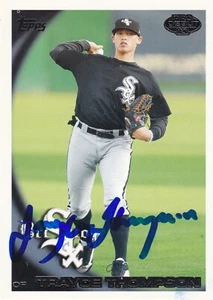 TRAYCE THOMPSON BRISTOL WHITE SOX SIGNED CARD CHICAGO LOS ANGELES DODGERS A'S - Picture 1 of 1