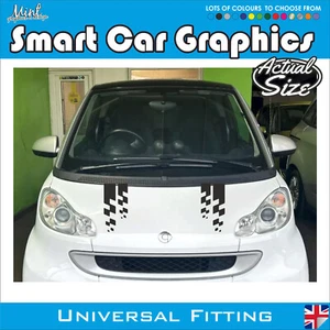 SMART CAR FOR TWO Motorhaube Streifen Abziehbilder Aufkleber Grafiken KOSTENLOSER VERSAND 042 - Bild 1 von 4