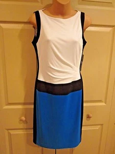 RALPH LAUREN Women's DRESS SIZE 6 BLOCKED BODY CON DRESS GRAPHIC MOD NWT $134 - Picture 1 of 7