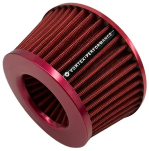 Air Filter SHORT 3 3.5 4 inch inlet High Flow slim RED - Picture 1 of 21