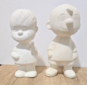 Figuras Peanuts Charlie Brown y Linus SIN PINTAR raras NUEVO EN STOCK - Imagen 1 de 4