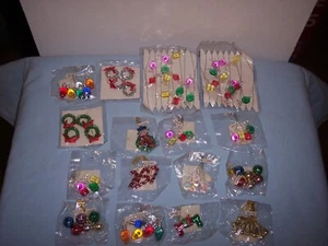 Vintage Lot 16 Weihnachtsmann Werkbank Miniatur Christbaumschmuck NEU - NOS - Bild 1 von 12