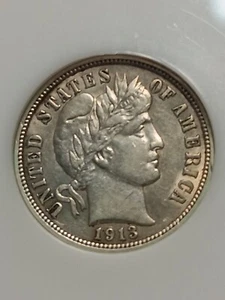 👉1913 Barber Dime Silver - BU Choice MS ++  - Picture 1 of 4