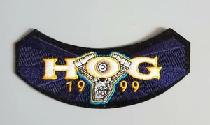Grupo de dueños Harley Davidson H.O.G. de colección Parche Rocker 1999 nuevo parche Iron-on - Imagen 1 de 2