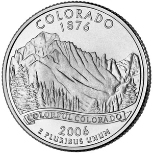 2006 P Colorado State Quarter.  Uncirculated From US Mint roll. - Picture 1 of 3