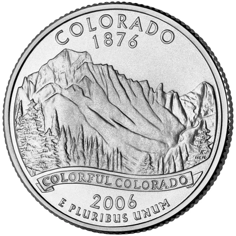 2006 P Colorado State Quarter.  Uncirculated From US Mint roll Cover