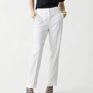 Jcrew Kate Straight Leg Pant In Stretch Linen Blend New Without Tags Size 8 - Picture 1 of 12