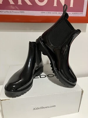ALDO Gummistiefeletten Gr 38 Damen Stiefeletten Boots Chelsea Schwarz TOP! - Bild 1 von 4