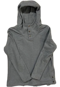 North Face Knit Stitch Fleece Pullover Womens Medium Sweater Hooded Snap Button - Picture 1 of 12
