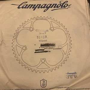 NOS Campagnolo Centaur Century Grey 10 Speed 53t 135BCD Silver Alloy Chainring - Picture 1 of 1
