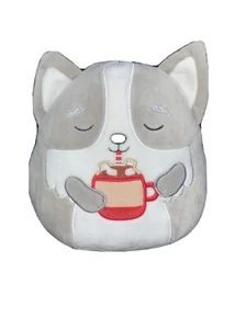 Original Squishmallows 7.5" Casmir The Husky With Hot Cocoa Great Condition - Picture 1 of 6