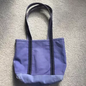 Vintage LL Bean Boat & Tote Freeport Canvas Blue Medium USA Rare Color Combo - Picture 1 of 9
