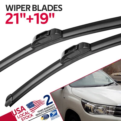 21in&19in Windshield Wiper Blades Bracketless JHOOK For Mazda Protege5 2002-2003 - Изображение 1 из 4