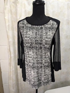 Conrad C. Petite Women's Medium Top Sheer 3/4 Sleeve - Picture 1 of 11