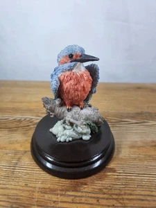 REGENCY FINE ARTS EISVOGEL VOGEL FIGUR HANDBEMALT KUNSTHARZ ORNAMENT DEKOR - Bild 1 von 13