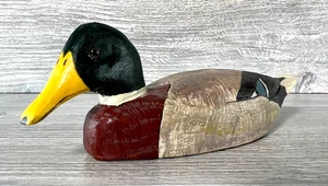 Stockente männlich geschnitzt Holz Glas Augen Ente Köder signiert Carlton Quee Spencer Tuwa - Bild 1 von 10