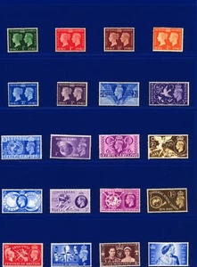 1951 SG461-514 1/2d-£1 KGVI conmemorativos excl. £1 plata boda MMH laop - Imagen 1 de 3
