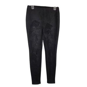 Pantaloni leggings Chicos marroni ecopelle scamosciata taglia 0 US 4 vita media elasticizzati - Foto 1 di 11