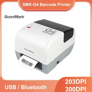 Soonmark SMK-G4 USB Thermal Transfer Barcode Printer Jewelry Tag Label Printer - Picture 1 of 8