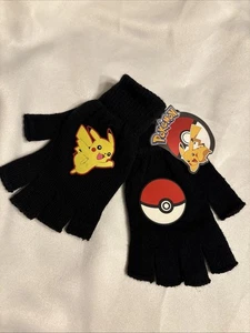 Pokémon Pikachu Pokeball Fingerless Gloves  - Picture 1 of 4