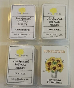 Duftwachs Melts - 4 Stück ölige Mischungen Neu Love Spell Champagner Sonnenblume - Bild 1 von 2