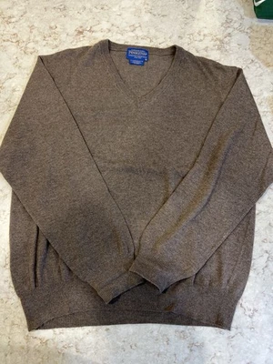Suéter masculino Pendleton marrom grande tamanho médio - Imagem 1 de 4