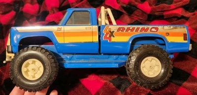 Vintage Nylint RHINO PICKUP Caminhão Chevy Azul 4X4 Barra de Rolo de Aço EUA - Imagem 1 de 4