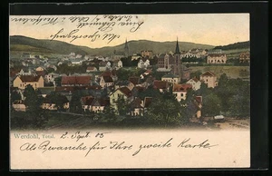 Werdohl, Ansichtskarte, Totalansicht mit Gebirgskette 1905 - Picture 1 of 2