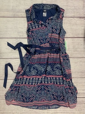 Route 66 Dress Youth 14 16 Pink Butterflies Short Sleeve - Image 1 of 2