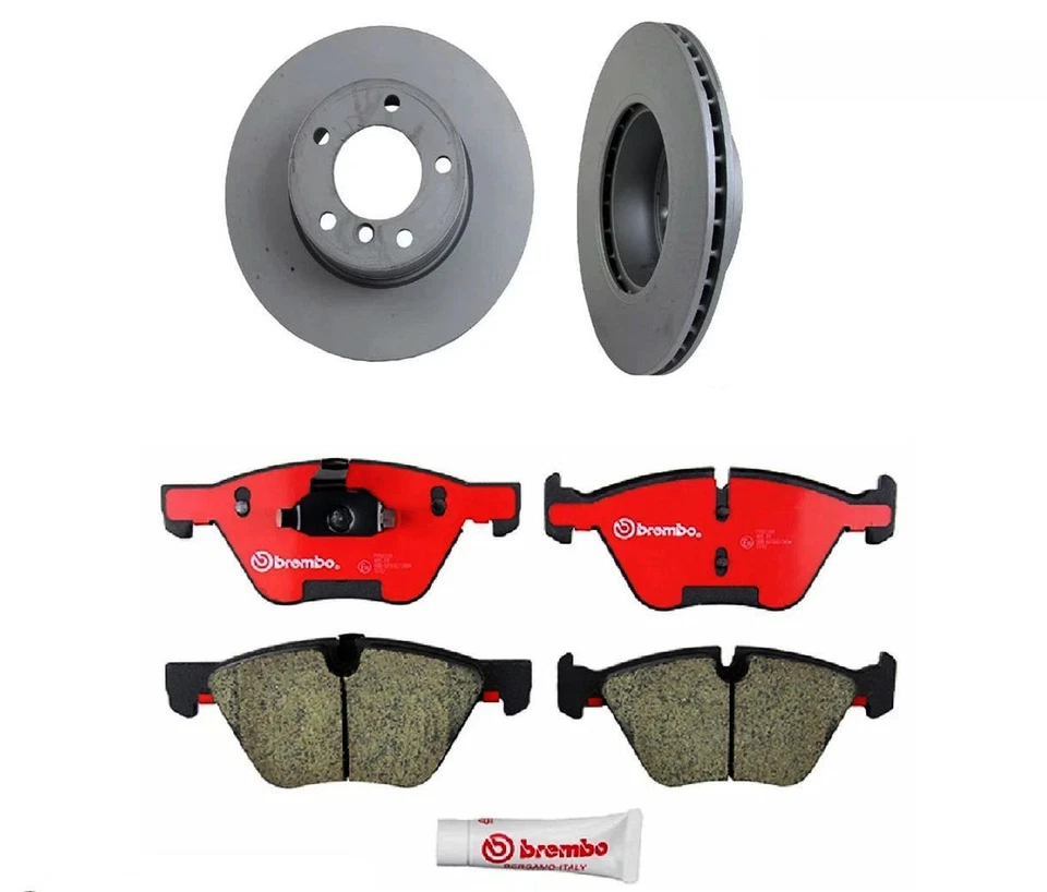 2x Kit de rotor de disco delantero Zimmermann + Juego de pastillas de freno BREMBO para BMW 2006 325i 325xi Foto 1 de 4