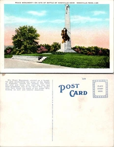 Friedensdenkmal in der Nähe von Nashville Tennessee Postkarte - Bürgerkriegsdenkmal - Bild 1 von 1