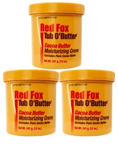 Red Fox Tub O'Butter Cocoa Butter, Moisturizing Creme, 14 oz (Pack of 3) - Picture 1 of 4