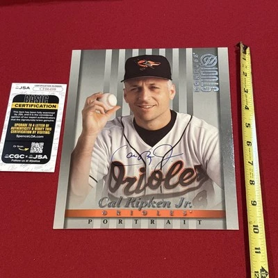 CAL RIPKEN JR  SIGNED 8x10 BALTIMORE ORIOLES DONRUSS STUDIO CARD JSA - Image 1 of 2