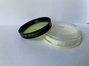 Filtro de luz lente amarillo-verde soviético vintage ZhZ 1,4х 52 mm x 0,75 URSS - Imagen 1 de 6