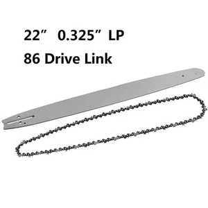 22" inch Chainsaw Saw Guide Bar or Chain 86DL Links .325" .058 Gauge Full Chisel - Picture 1 of 12