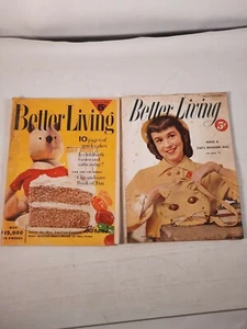 Lot 2 1951 1954 BETTER LIVING Zeitschriften Cola Anzeigen - Bild 1 von 12
