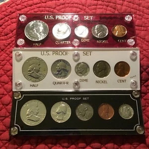 3, Beautiful 1961, 1962, 1963 US Mint Silver Proof Sets In Capital Holders. - Picture 1 of 1