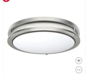 Energetic Lighting 14" LED Flush Mount Light Fixture, Brushed Nickel. Brand New. - Picture 1 of 7
