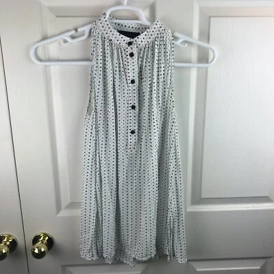 Women's Hatch Sleeveless Tank Top White Black Dots Large L Maternity - Image 1 of 4