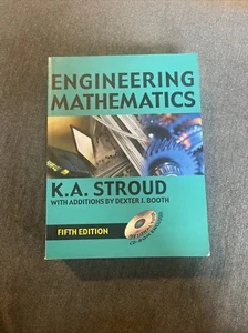 ENGINEERING MATHEMATICS By K. A. Stroud & Dexter J. Booth Book & CD ROM Fifth Ed - Picture 1 of 2