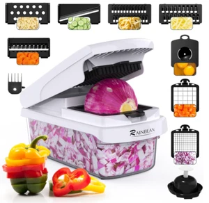 Vegetable Chopper - Mandoline Slicer, Onion Veggie Food Chopper with Container, - Picture 1 of 11