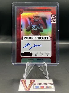 2021 Panini Contenders - RONDALE MOORE ROOKIE TICKET AUTO RED FOIL #116 - Picture 1 of 3