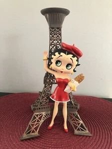Betty Boop Eiffel Tower 1-Pair Of Candle Sticks 1999 - Picture 1 of 8