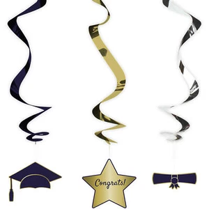 SET OF 3 GRADUATION WHIRLS DEGREE PARTY CELEBRATION - Picture 1 of 1