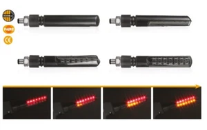 Coppia Frecce led omologate moto Chaft Enigma universali sequenziali con stop - Picture 1 of 2